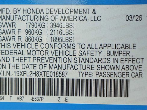Certified 2026 Honda Civic Sport image 30