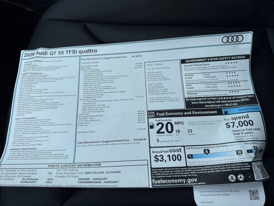 New 2026 Audi Q7 3.0T Premium Plus AWD/4WD image 33