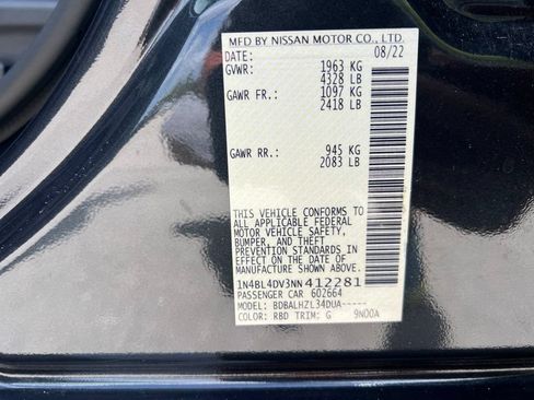 Used 2022 Nissan Altima 2.5 SV FWD image 21