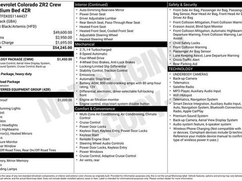 Used 2025 Chevrolet Colorado ZR2 w/ Technology Package AWD/4WD image 9
