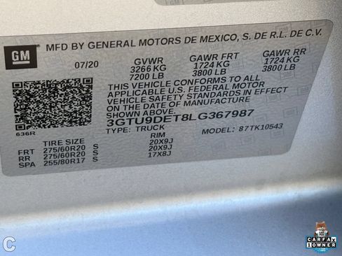Used 2020 GMC Sierra 1500 SLT w/ SLT Premium Package AWD/4WD image 32