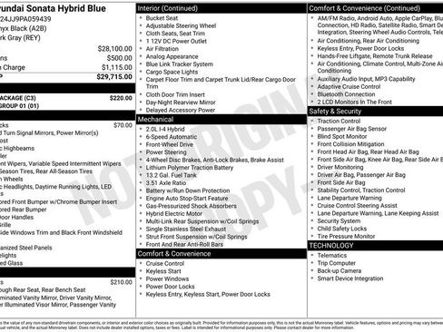 Used 2023 Hyundai Sonata Blue w/ Cargo Package FWD image 2
