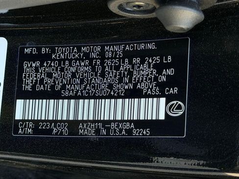 Certified 2025 Lexus ES 300h Ultra Luxury w/ Accessory Package (Z1) FWD image 22