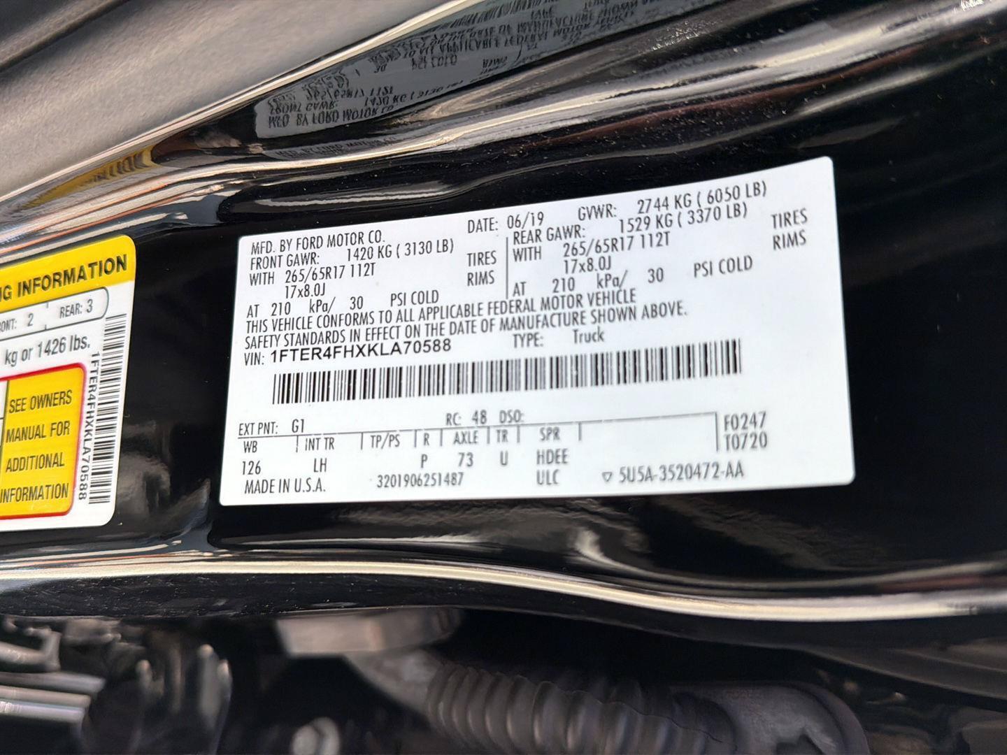 Used 2019 Ford Ranger XLT w/ Equipment Group 302A Luxury AWD/4WD image 44