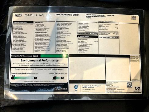 New 2026 Cadillac Escalade IQ Sport 1 w/ LPO, ONYX Package image 14