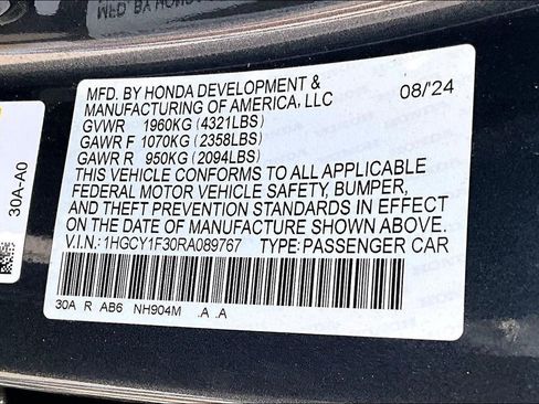 Used 2024 Honda Accord EX image 14