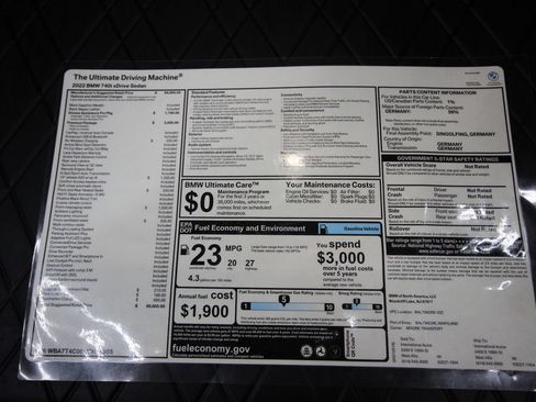 Used 2022 BMW 740i xDrive w/ Premium Package AWD/4WD image 45