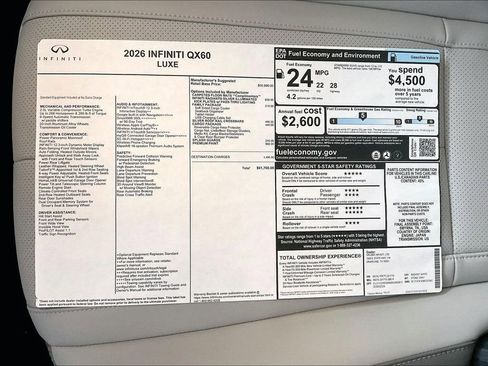 New 2026 INFINITI QX60 Luxe w/ Family Package image 24