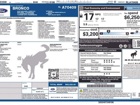 Used 2024 Ford Bronco Badlands w/ Sasquatch Package image 2