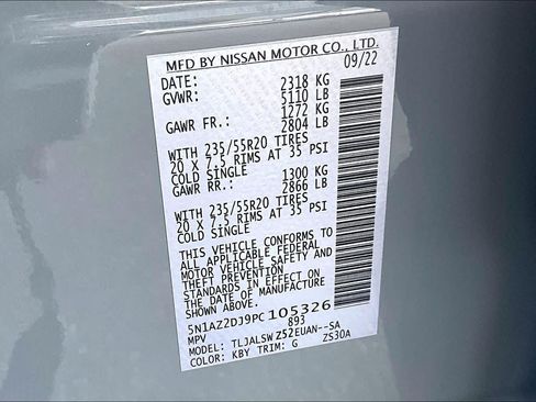 Certified 2023 Nissan Murano Platinum w/ Cargo Package FWD image 34
