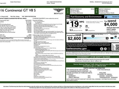 Used 2016 Bentley Continental GT V8 S image 3
