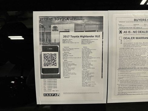 Used 2017 Toyota Highlander XLE w/ Protection Package #3 image 13