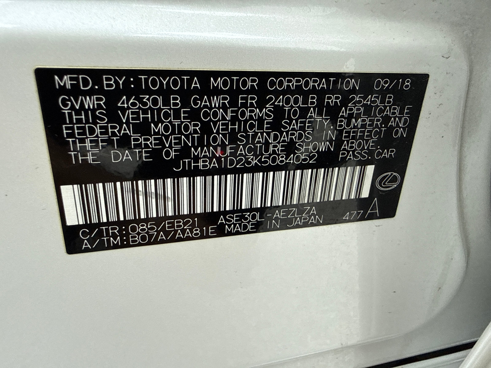 Used 2019 Lexus IS 300 w/ Accessory Package 2 RWD image 52