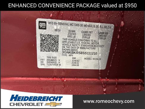 Certified 2025 Chevrolet Blazer RS w/ Driver Confidence II Package image 8