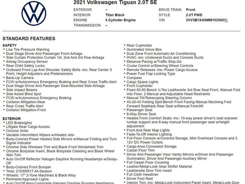 Used 2021 Volkswagen Tiguan SE FWD image 13