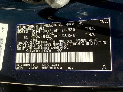 Used 2020 Toyota Highlander L AWD/4WD image 26
