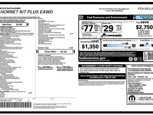 Certified 2025 Dodge Hornet R/T AWD/4WD image 3