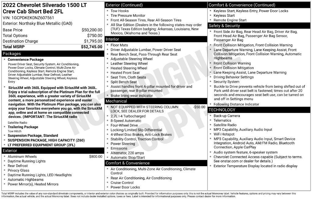 Used 2022 Chevrolet Silverado 1500 LT AWD/4WD image 2