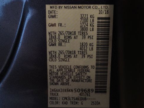 Used 2019 Nissan Titan SV RWD image 33