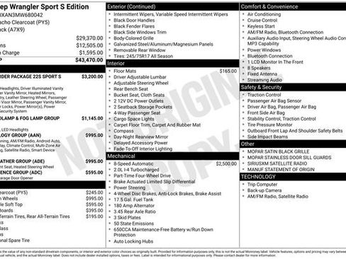 Used 2021 Jeep Wrangler Sport S image 26