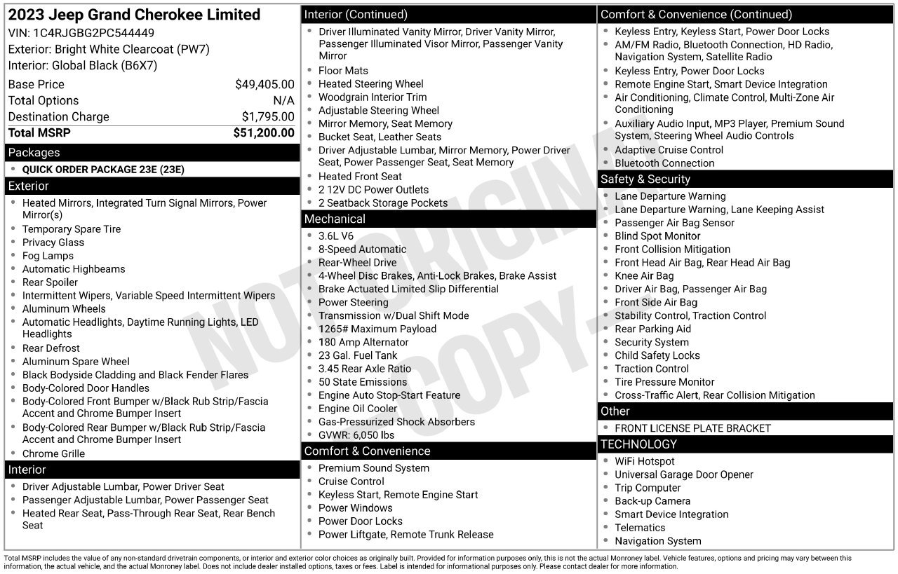 Used 2023 Jeep Grand Cherokee Limited RWD image 41