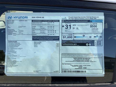 New 2026 Hyundai Venue SE image 13