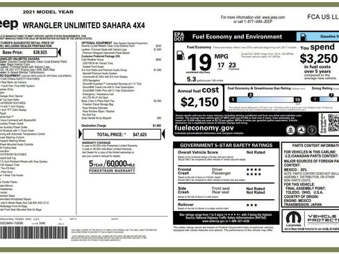 Used 2021 Jeep Wrangler Unlimited Sahara image 2