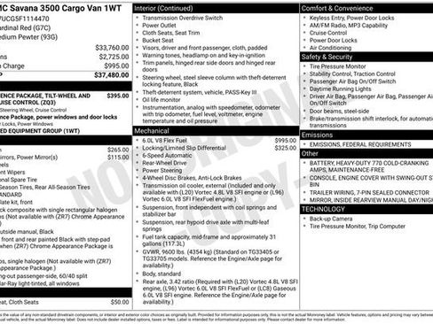 Used 2015 GMC Savana 3500 Extended image 9