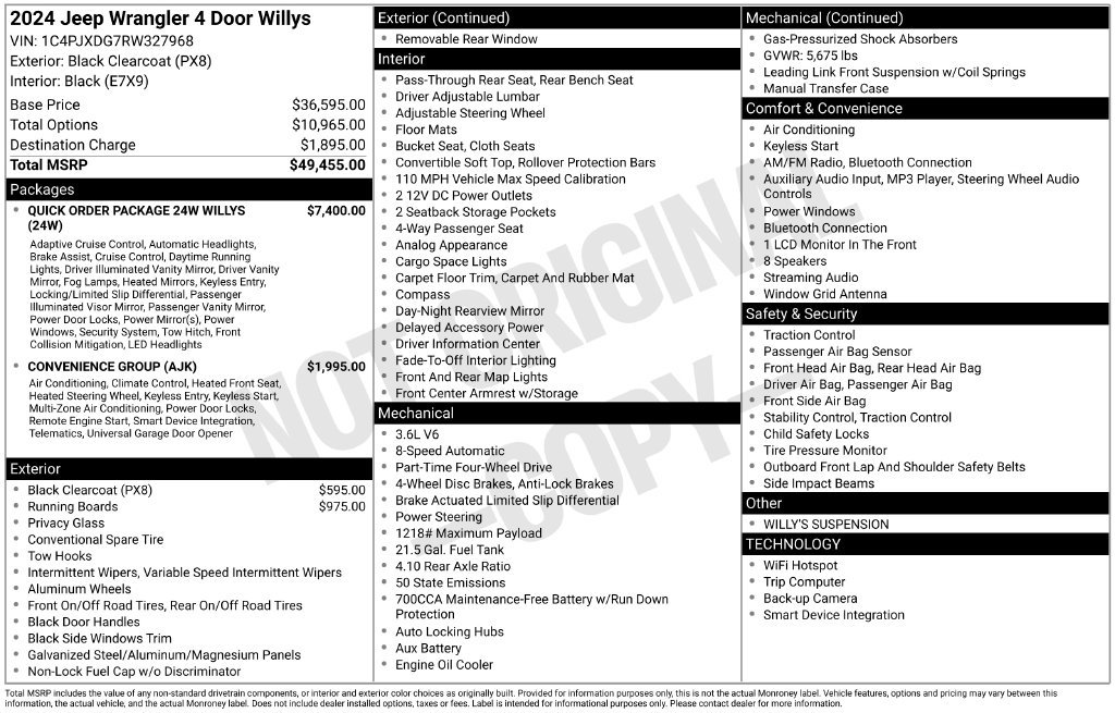 Used 2024 Jeep Wrangler Unlimited Sport AWD/4WD image 10