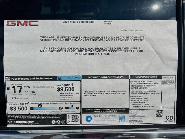 New 2027 GMC Yukon Denali w/ Sun & Power Step Package RWD image 21