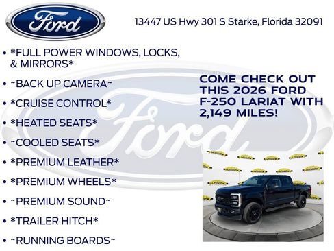 New 2026 Ford F250 Lariat w/ Black Appearance Package image 10