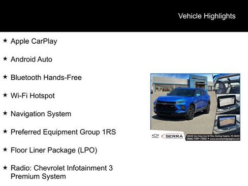 Used 2024 Chevrolet Blazer RS w/ LPO, Floor Liner Package AWD/4WD image 4