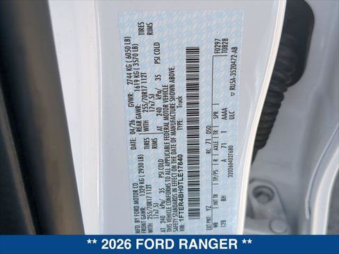 Certified 2026 Ford Ranger XL w/ Trailer Tow Package RWD image 24