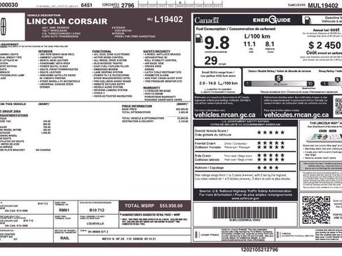 Used 2021 Lincoln Corsair Reserve w/ Elements Package AWD/4WD image 11