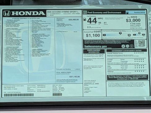 New 2026 Honda Accord Sport image 18