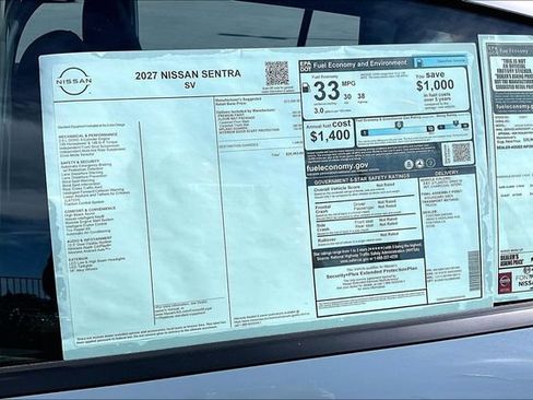 New 2027 Nissan Sentra SV FWD image 13
