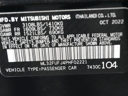 Used 2023 Mitsubishi Mirage G4 Black Edition FWD image 9