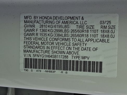 Certified 2025 Honda Pilot TrailSport image 28