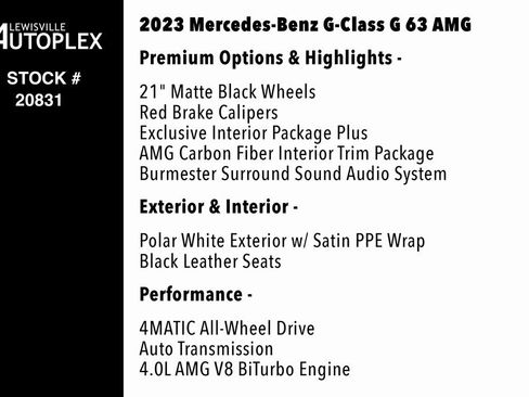 Used 2023 Mercedes-Benz G 63 AMG 4MATIC image 2