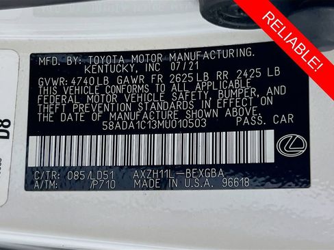 Used 2021 Lexus ES 300h w/ Premium Package image 31