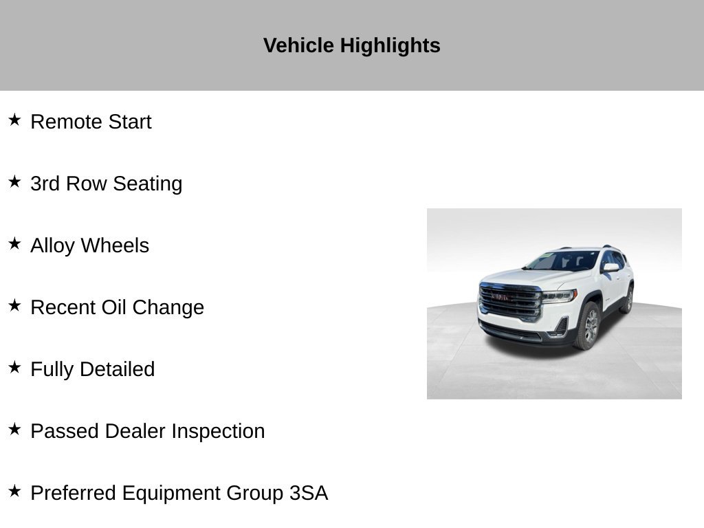 Used 2022 GMC Acadia SLE w/ Driver Convenience Package FWD image 9