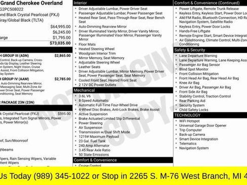 Used 2023 Jeep Grand Cherokee Overland w/ Adv Protech Group III image 3