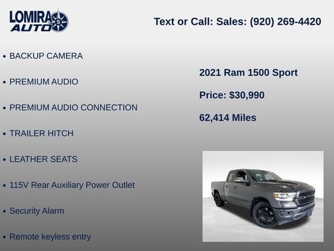 Used 2021 RAM 1500 Sport w/ Trailer Tow Group AWD/4WD image 27