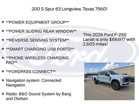 Used 2026 Ford F250 Lariat w/ Tremor Off-Road Package AWD/4WD image 32