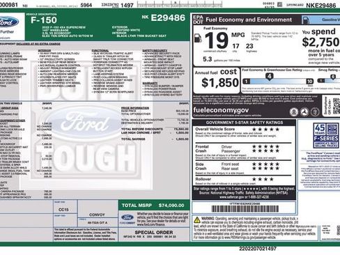 Used 2022 Ford F150 Lariat w/ Equipment Group 502A High AWD/4WD image 31