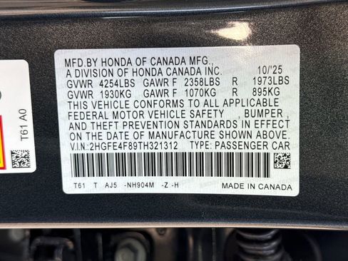 New 2026 Honda Civic Sport Touring image 28