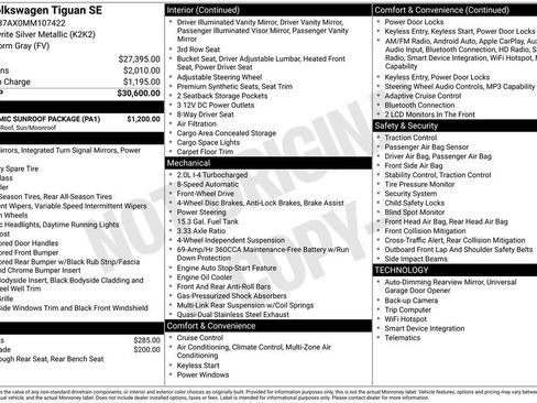 Used 2021 Volkswagen Tiguan SE w/ Panoramic Sunroof Package FWD image 28