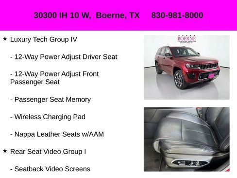 Used 2023 Jeep Grand Cherokee Overland w/ Luxury Tech Group IV image 20