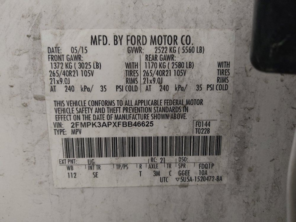 Used 2015 Ford Edge Sport w/ Equipment Group 401A FWD image 33