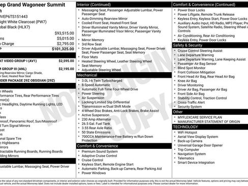 New 2026 Jeep Grand Wagoneer Summit w/ Rear Seat Video Group I image 9